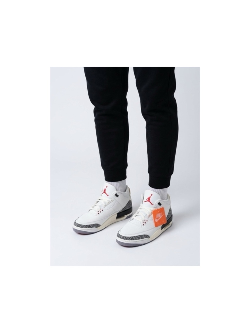 Nike Air Jordan 3 White Black Cement with Red Accents